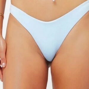 L*Space Cabana Bikini Bottom Shimmer Sky Blue